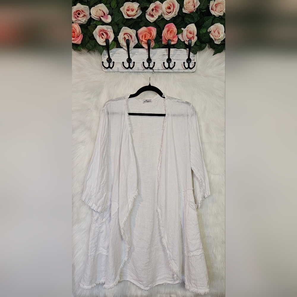 Chic White Women's Swim Coverup